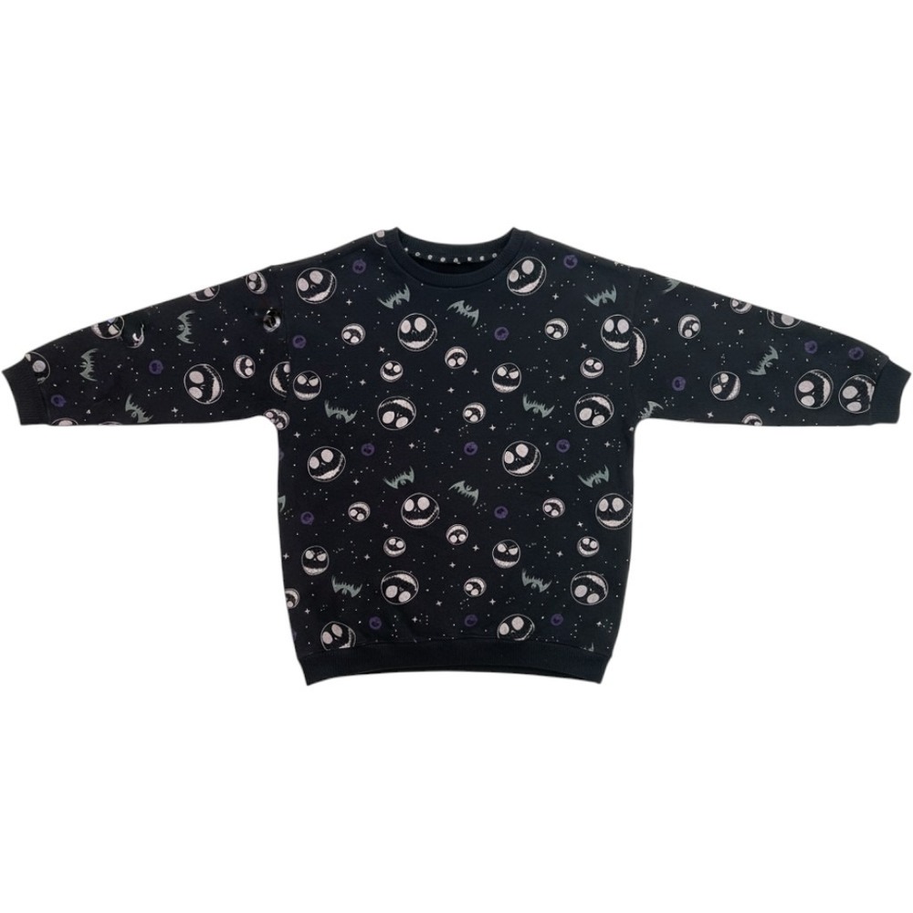 Disney Nightmare Before Christmas Jack Skellington Black Knit Sweater Medium